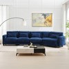 HYLEORY 154'' Sectional Sofa , Indoor Furniture Convertible Modular Corduroy Sectional Sofa for Living Room - 2 of 4