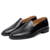 Santimon Men's Classic Leather Loafers Slip-On Formal Dress Shoes Black - 4 of 4