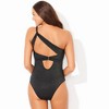 Swimsuits for All Women's Shimmer Bandeau Twist Shoulder One Piece (Plus Sizes Available) - 3 of 4