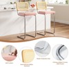 FURNIinspire Dining Chair, Counter Height Bar Stools Set of 2, Bar Chairs and Stools, Armless, Ideal for Kitchen Islands, Pink, 18.9"*17.7"*42.5" - 4 of 4
