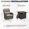 Gymojoy  Outdoor 5 Inch Gliders Chairs with Fire Pit Table Patio Funiture - 2 of 4