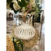 Essential Decor & Beyond 6.8" White Wash Bamboo Glass Candle Holder Tabletop Lantern With Handle - 3 of 4