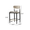 Christopher Knight Home Eloin Modern Upholstered Armless Counter Stools (Set of 2) - 3 of 4