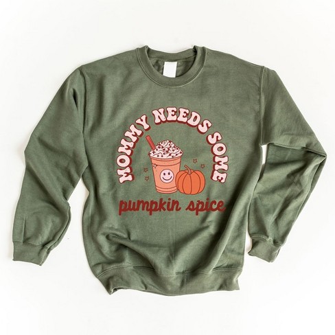 Simply Sage Market Women's Graphic Sweatshirt Retro Mommy Needs Some Pumpkin Spice - image 1 of 4