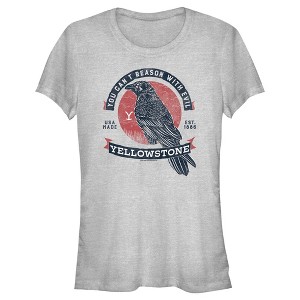 Juniors Womens Yellowstone Crow Yow Can't Reason With Evil T-Shirt - 1 of 4