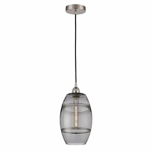 Vaz - 1 Light Cord Hung Mini Pendant In Industrial Style-9.88 Inches Tall and 8 Inches Wide - 1 of 1