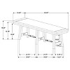 Coaster Home Furnishings Newport Trestle Dining Bench Black - 3 of 4