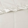 Soft Textured Oversized Down Alternative Blanket for All Seasons, 100% Polyester with Satin Trim and 3M Scotchgard Treatment - 3 of 4