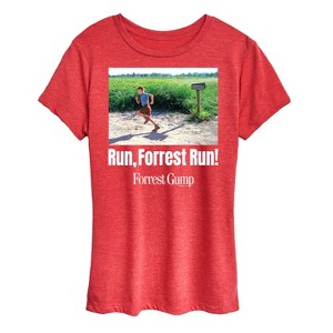 Women's - Forrest Gump - Run Forrest Run Short Sleeve Graphic T-Shirt - 1 of 4