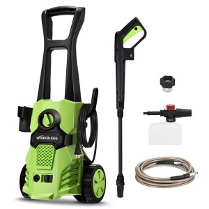 Unique Bargains 4000 PSI 2.6 GPM Power Washer with Angle-Adjustment Nozzle Foam Cannon Green - 1 of 4