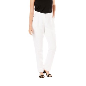 Jessica London Linen Pleat-Front Pant - 1 of 4