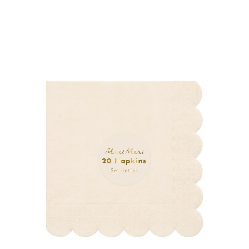 Meri Meri Large Cream Paper Napkins (Pack of 20), 2 of 3