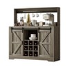Snynuxx 47" Farmhouse Coffee Bar Cabinet with Shelves and Sliding Barn Door - 3 of 4