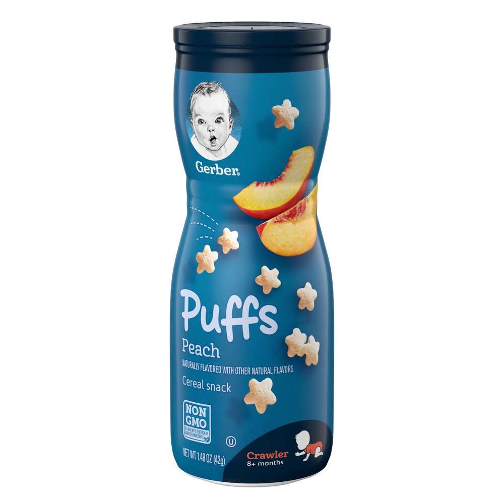 UPC 015000045258 Gerber Graduates Puffs Peach 1.48 oz