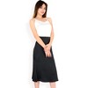 Anna-Kaci Women's Satin Midi Skirt With A-Line Silhouette And Elastic Waistband - 3 of 4