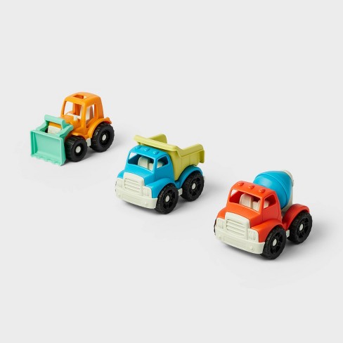 Construction Vehicles Set 3pk Gigglescape Plastic Toy Vehicle Playsets Truck Ages 2
