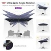 PURPLE LEAF Right-left Tilt Cantilever Umbrella with Base Patio Outdoor Swivel Umbrella with 360-degree Rotation - 3 of 4