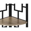 Kumasinova 60"/62" 4-Tier Corner Bookshelf,Black Metal Bookcase with Transitional Square Design/X-Design,Modern Book Shelves for Bedroom,Office - 3 of 4