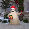 Gemmy Christmas Airblown Inflatable Oogie Boogie w/Santa Hat and Present, 3.5 ft Tall, Brown - 2 of 3