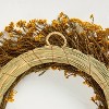 21.25" Preserved Golden Yarrow Fall Wreath - Hearth & Hand™ with Magnolia - 4 of 4