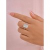 3.5 - 7.0ct Radiant Cut Engagement Ring, Cubic Promise Ring in Sterling Silver Size 7 - 3 of 4