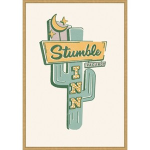 Amanti Art Stumble Inn Roadside Motel Art by The Whiskey Ginger Canvas Wall Art Print Framed - 1 of 4