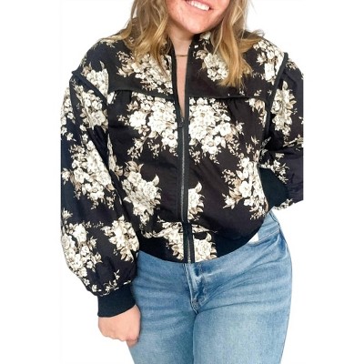 Women's Blake Quilted Floral Print Bomber Jacket - Listicle