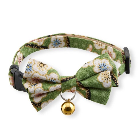 Japanese Style Cat Collar with Bells Pets Puppy Kitty Collars Adjustable  Bowtie