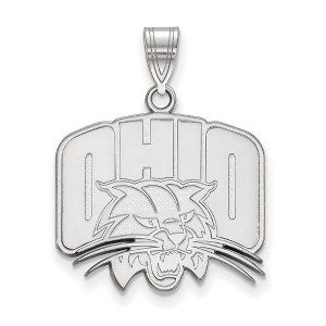Black Bow Jewelry 10k White Gold Ohio Bobcats NCAA Large Pendant - 1 of 3