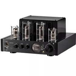 Monoprice Stereo Hybrid Tube Amplifier 2019 Edition, 25 Watt With Bluetooth, Wired RCA, Optical, Coaxial, and USB Connections, and Subwoofer Out