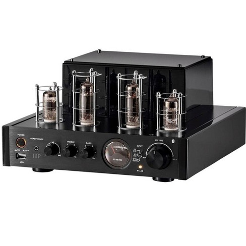 Monoprice Stereo Hybrid Tube Amplifier 2019 Edition, 25 Watt With Bluetooth, Wired RCA, Optical, Coaxial, and USB Connections, and Subwoofer Out - image 1 of 4