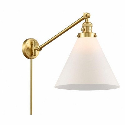Cone - 1 Light Swing Arm Wall Sconce In Industrial Style-16 Inches Tall and 12 Inches Wide