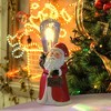 Yescom Christmas Tabletop Scenes Decoration Resin Santa Claus for Theme Party Wedding Home Red - 2 of 4