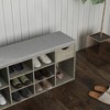 Airsurfer Storage Bench with Padded Cushion, Drawer, Open Compartments, and 3-Tier Shoe Rack, Ideal Shoe Bench for Entryway, Hallway, or Bedroom - 4 of 4