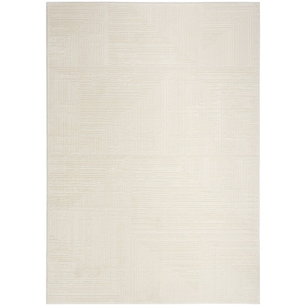 Photos - Doormat Nourison 6'x9' Sustainable Trends Modern Farmhouse Woven Area Rug Ivory 