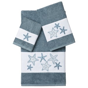 Linum Home Textiles 100% Turkish Cotton LYDIA Embellished Towel Set - 1 of 4