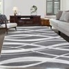 Machine Washable Area Rug Modern Non Slip Rug Foldable Stain Resistant Low Pile Wave Distressed Design Indoor Carpet for Bedroom Office Nursery - 3 of 4