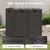 Syemin Outdoor Trash Cans 76 Gallon Outdoor Trash Can with Lid Waterproof Outdoor Garbage Can Indoor Use Trash Bin, Black, 30.67"*16.26"*33.86" - 3 of 4