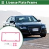 Unique Bargains Car License Plate Frame with Screws Caps 4 Hole Oval Hole Narrow Frame Stainless Steel - 2 of 4