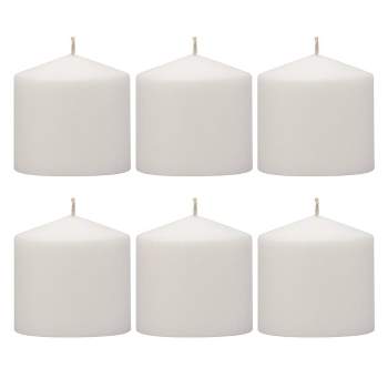 Zest Candle Pillar Candle, 3 by 6-Inch, Metallic White Glitter
