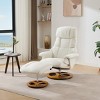 Chenille Recliner Chair with Ottoman, Massage & Heat, 360° Swivel, Adjustable Backrest, Remote Control, for Living Room or Office-Cuddlewood - 2 of 4