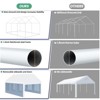 Party Tent, Outdoor Wedding Event Shelters, Heavy Duty Steel Canopy with Removable Sidewall Windows for Commercial and Parties - 4 of 4