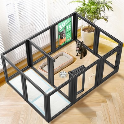 FXW AuraSpace Acrylic Indoor Dog Playpen for Puppies and Small