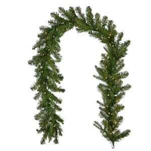 Christmas Dakota Pine 6ft Artificial Christmas  Garland, Pre-lit  50  Dual LEDs Lights w/ 9 Functions (Battery-Operated) - 1 of 4
