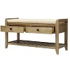 NicBex Modern 39" Storage Bench with 2 Drawers and Bottom Shelf for Entryway and Living Room - 4 of 4