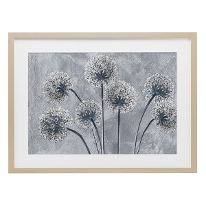 Stupell Industries Blue Onion Flowers Framed Print Under Glass - 1 of 4