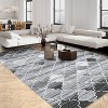 Washable Geometric Runner Rug - Non-Slip Low Pile Carpet for Kitchen, Hallway, Entryway, Laundry Room, Living Room, Bedroom - 3 of 4