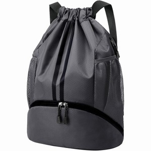 Drawstring Sports Backpack with Shoe and Wet Pockets, Water-Resistant Gym & Swim Bag for Men and Women - 1 of 4