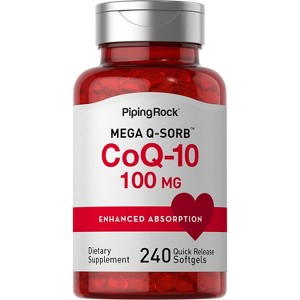 Piping Rock CoQ10 100 mg | 240 Softgels - 1 of 4