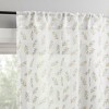 No. 918 2pc Hawthorne Leaf Print Crushed Sheer Voile Kitchen Curtain Tier Pair Taupe - 2 of 4